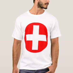 T-shirt Signe plus en blanc avec rouge