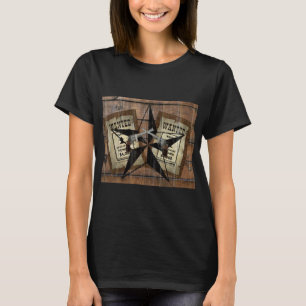 T-shirt SIGNE Recherché Rustique Texas Star Western Double