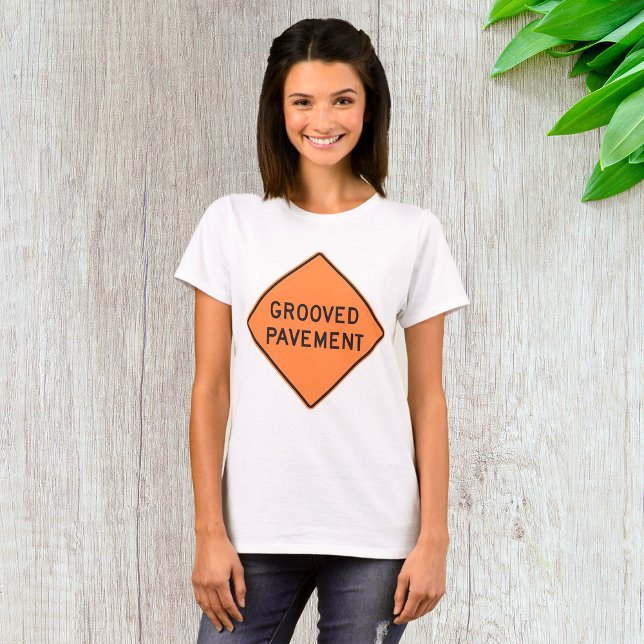 T-Shirt Signe Routier à Chaussée Rainurée (Créateur téléchargé)