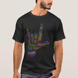 T-shirt Signe Sale Je Vous Aime Dans Différentes 40 Langue