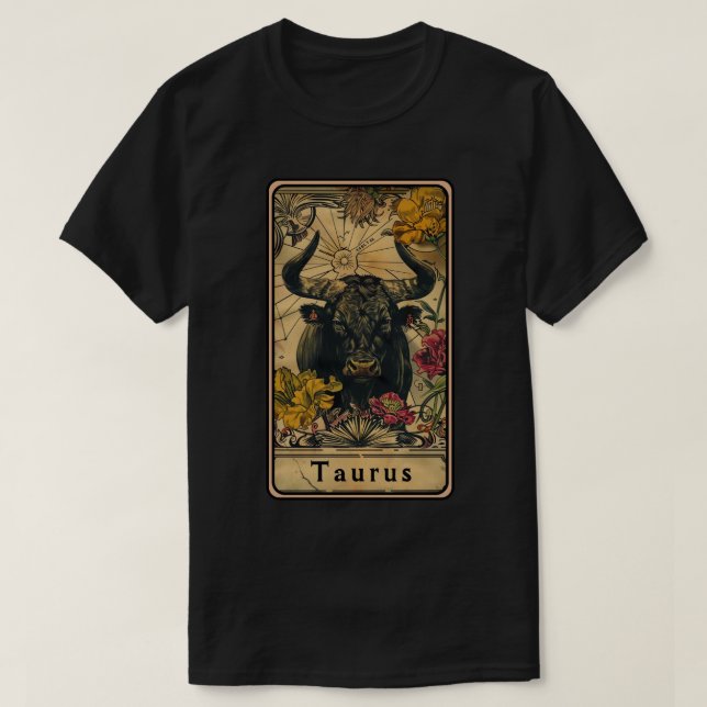 T-shirt Signe solaire Taureau (Design devant)