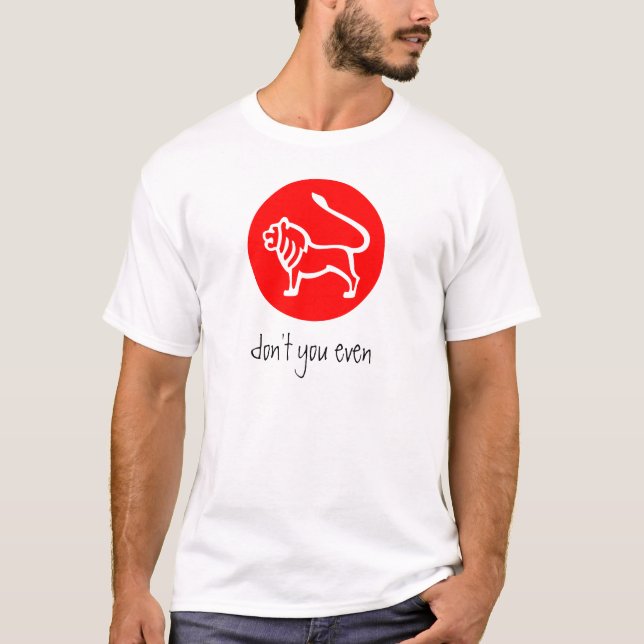 T-shirt Signe T de zodiaque de Lion (Devant)