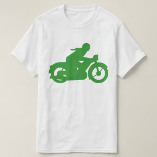 T-shirt Signe vert de Motorbiker