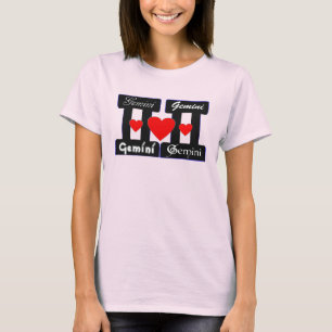 T-shirt SIGNE ♊ VERT 😍 J'AIME Gemini-Best-Zodiac Slim aju
