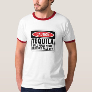 T-shirt Signe vintage de précaution de tequila