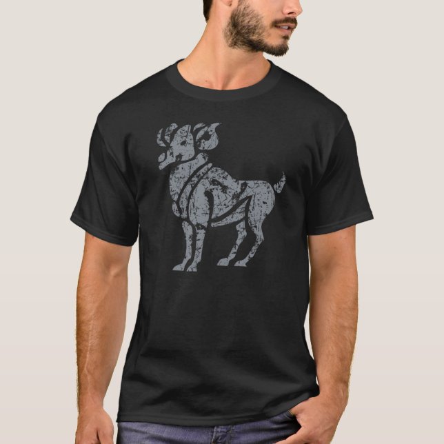 T-shirt Signe Zodiac Aries Grunge 21 mars - 19 avril (Devant)