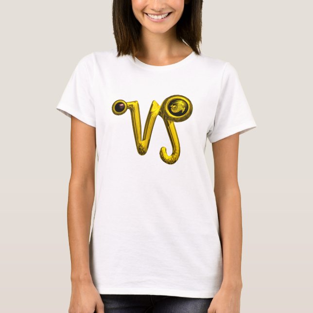 T-SHIRT SIGNE ZODIAC D'OR CAPRICORN JEWEL (Devant)