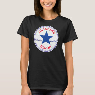 T-shirt SIGNE ZODIAC GEMINI né mai & juin Astrologie Ho