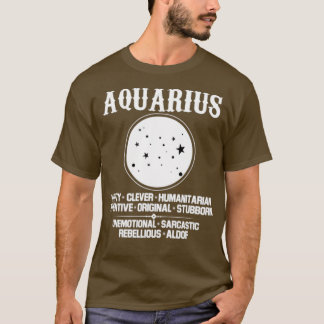 T-shirt signe zodiaque aquarius