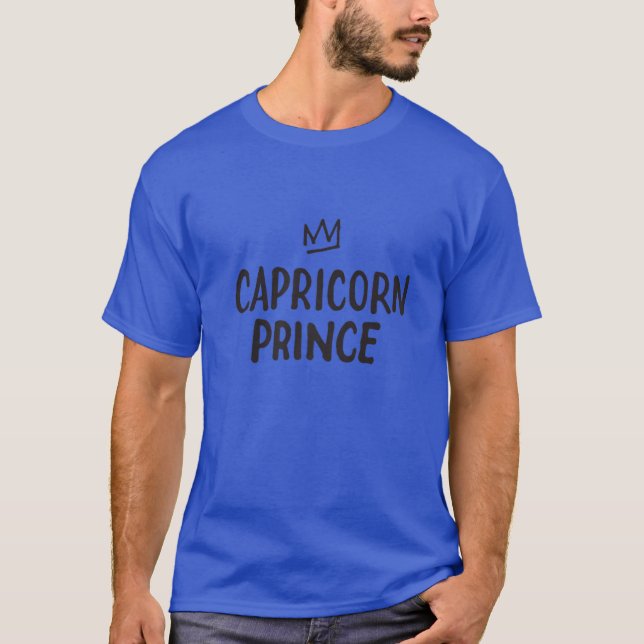 T-shirt SIGNE Zodiaque Drôle Capricorne Prince Graphique B (Devant)