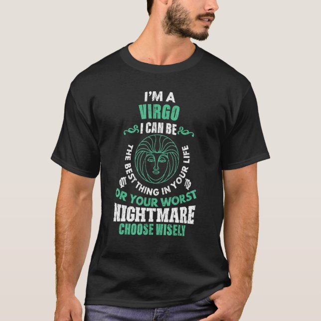 T-shirt SIGNE Zodiaque Im Un Graphique Virgo (Devant)