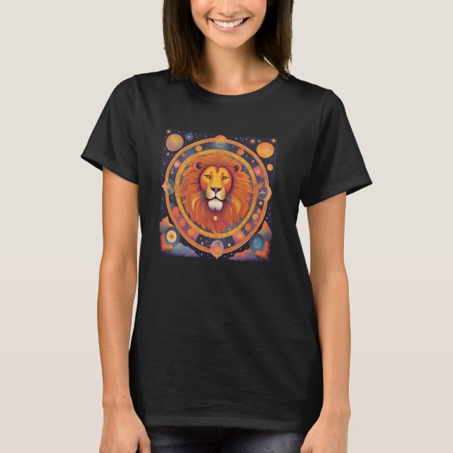 T-shirt SIGNE Zodiaque Lion SIGNE D'ANNIVERSAIRE FEU (Devant)