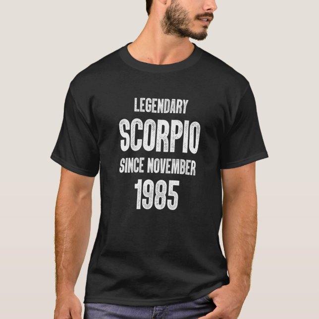 T-shirt SIGNE Zodiaque Scorpio Anniversaire légendaire dep (Devant)