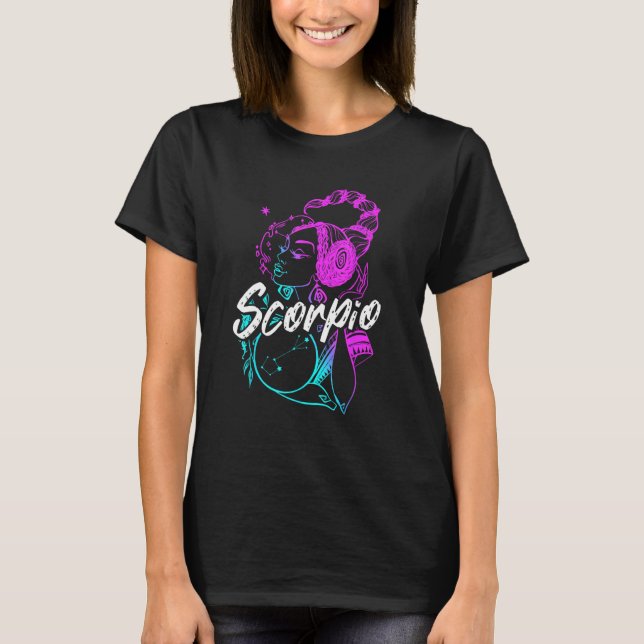 T-shirt SIGNE Zodiaque Scorpio Belle Fille Née En Octobre (Devant)