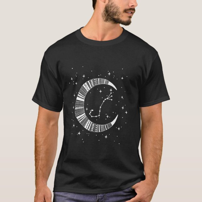 T-shirt SIGNE Zodiaque Scorpio Lune Étoiles Constellation  (Devant)