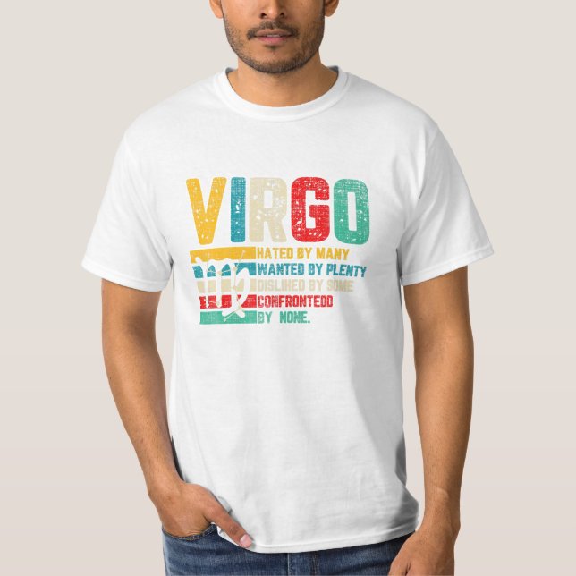 T-shirt Signer Anniversaire Vierge détesté (Devant)