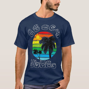T-shirt Signer ASL Langue des Signes Vêtements Plage Sour