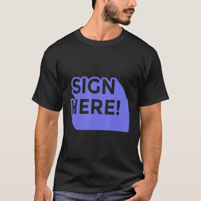 T-shirt Signer ici les citations (Devant)