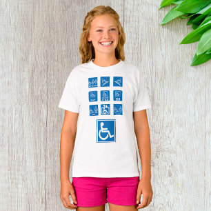 T-shirt Signes d'accessibilité pour fauteuil roulant