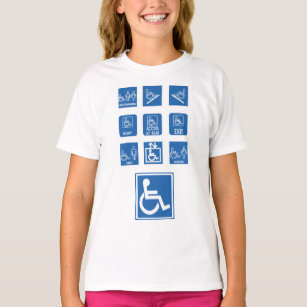 T-shirt Signes d'accessibilité pour fauteuil roulant