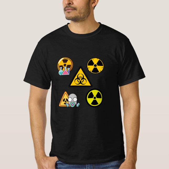 T-shirt Signes d'alerte radioactifs (Devant)