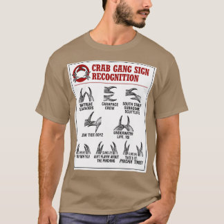 T-shirt Signes de bandes de crabes Graphique C 1