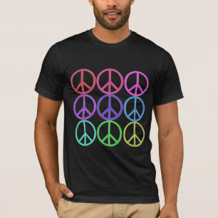 T-shirt signes de paix en pastel