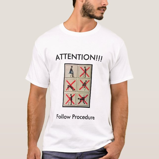 T-shirt Signes de salle de bains (Devant)