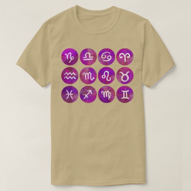T-shirt Signes de zodiaque pour femmes Astrologie Horoscop (Design devant)