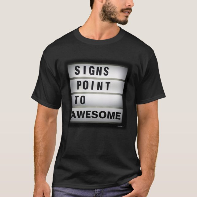 T-shirt Signes pointe vers Slogan branché impressionnant (Devant)