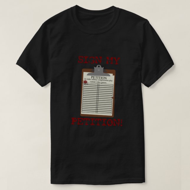 T-shirt Signez ma pétition (Design devant)