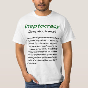 T-shirt Signification de pièce en t d'Ineptocracy