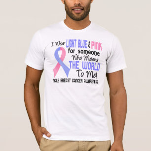 T-shirt Signifie le monde à moi cancer du sein de 2 mâles