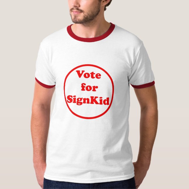 T-shirt signkkid du vote 4 (Devant)