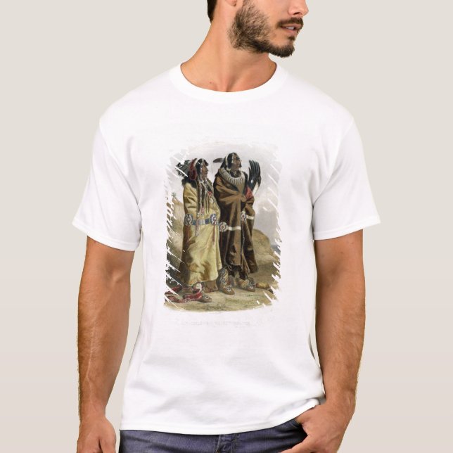 T-shirt Sih-Chida et Mahchsi-Karehde, Indiens de Mandan, (Devant)