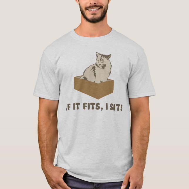 T-shirt S'Il Convient, Je Suis Assis Chat (Devant)
