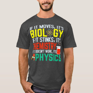 T-shirt S'Il Déplace Sa Biologie pue La Chimie Drôle