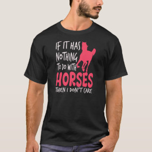 T-shirt S'Il N'A Rien À Voir Avec Les Chevaux Horseback Ri