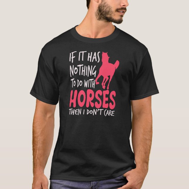 T-shirt S'Il N'A Rien À Voir Avec Les Chevaux Horseback Ri (Devant)