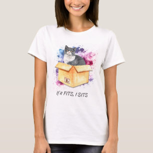 T-shirt S'Il S'Abrite, J'Aime Le Chat