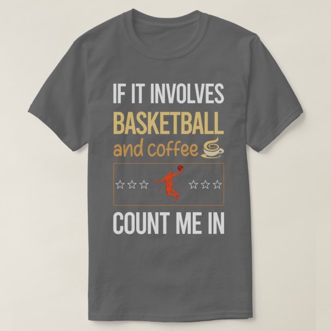 T-shirt S'Il S'Agit De Café Et De Basket (Design devant)