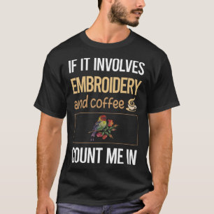 T-shirt S'Il S'Agit D'Embr Broderie De Café