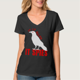 T-shirt S'Il Vole Il Espère Oiseaux Conspiration Plaisante