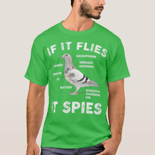 T-shirt S'Il Vole Il Espère Pigeon Anatomie Oiseau Arent R