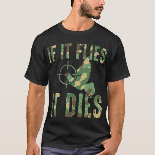 T-shirt S'Il Vole Il Mort Camouflage Dove Chasse Dove H