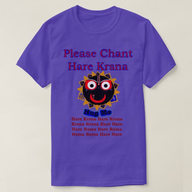 T-shirt S'il vous plaît, chantez Hare Krsna Jagannath Hug  (Design devant)