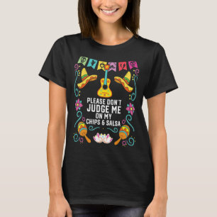 T-shirt S'il vous plaît ne me jugez pas sur mes chips et S