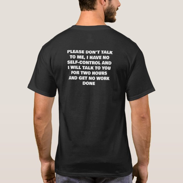 T-shirt s'il vous plaît ne me parlez pas, je n'ai pas de m (Dos)
