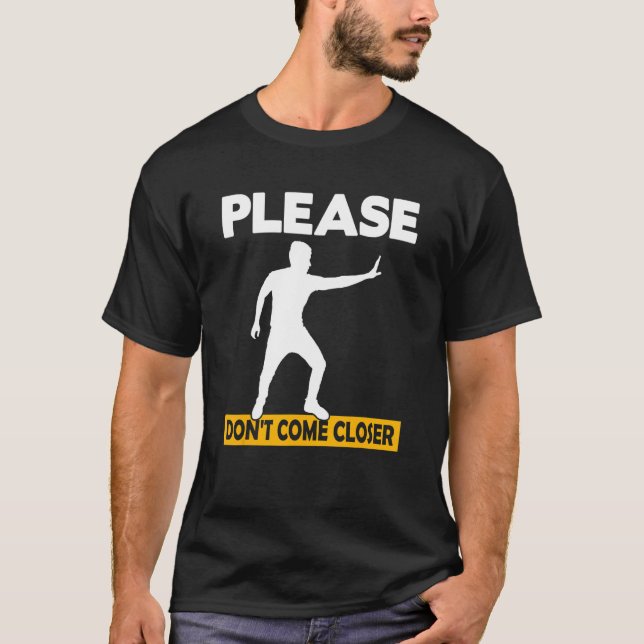 T-shirt S'il vous plaît ne vous approchez pas Silhouette (Devant)