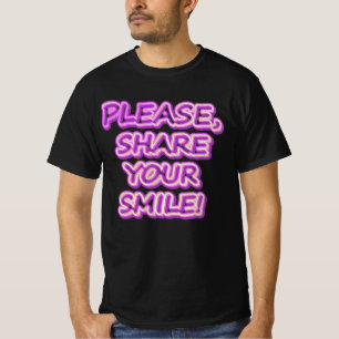 T-shirt "S'Il Vous Plaît Partagez Votre Sourire !" Un Desi